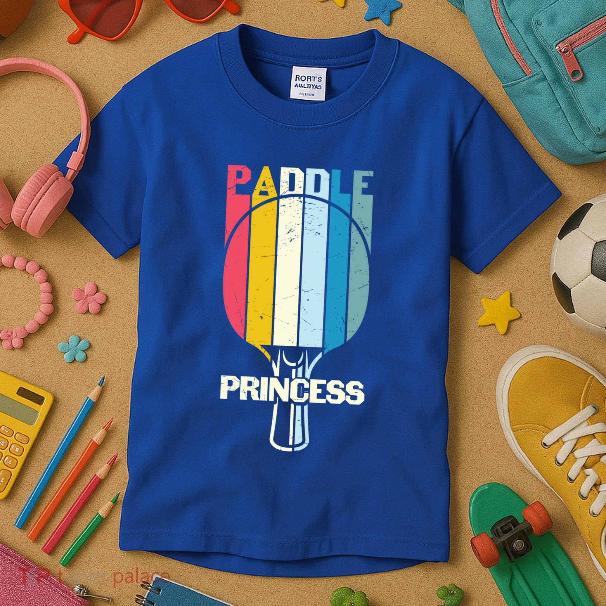 Paddle Princess Table Tennis Mom Funny Ping Pong Cute Gift Kids T-Shirt