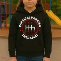 Parallel Parking Therapist Funny Driving School Kids Hoodie thumb 3