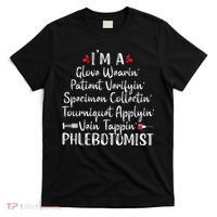 Phlebotomist Phlebotomy Technician Funny Nurse Clinical T-Shirt thumb 0