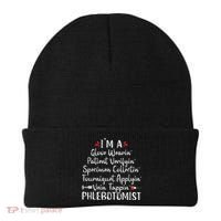 Phlebotomist Phlebotomy Technician Funny Nurse Clinical Beanie thumb 0