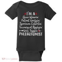 Phlebotomist Phlebotomy Technician Funny Nurse Clinical Baby Bodysuit thumb 0