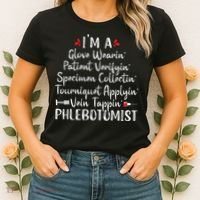 Phlebotomist Phlebotomy Technician Funny Nurse Clinical Women's T-Shirt thumb 2