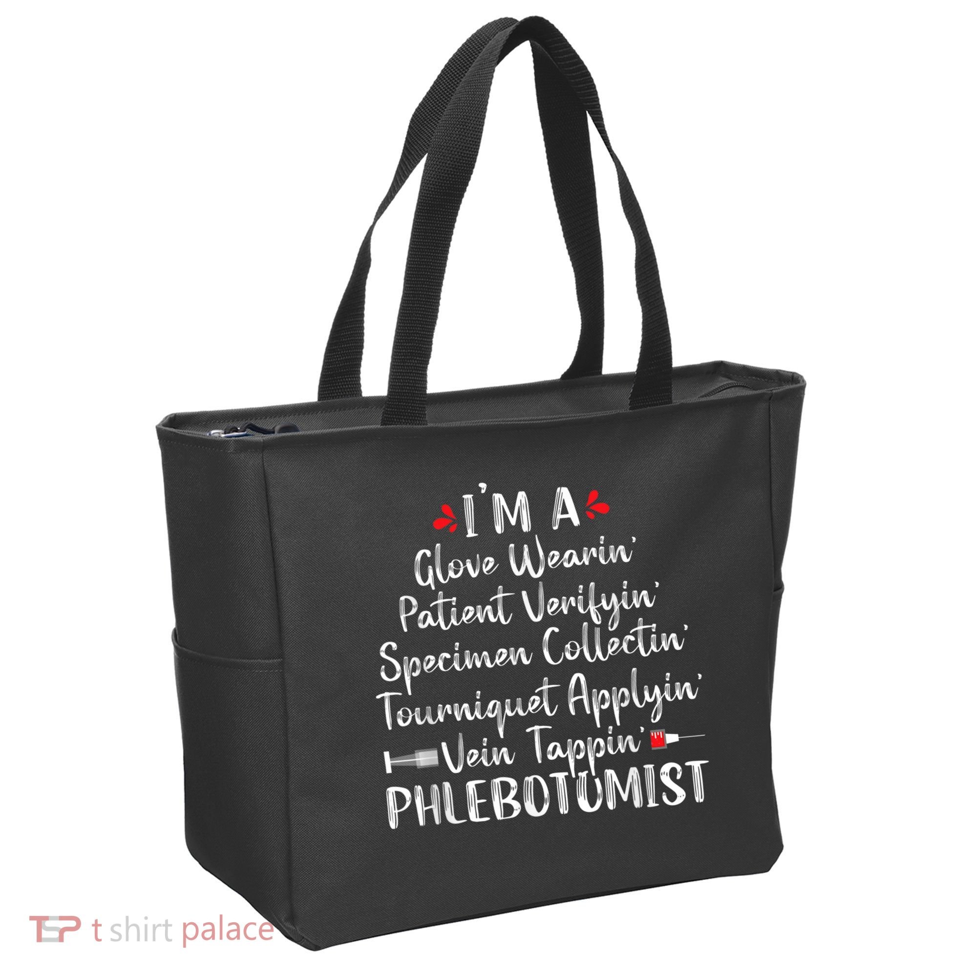 Phlebotomist Phlebotomy Technician Funny Nurse Clinical Tote Bag
