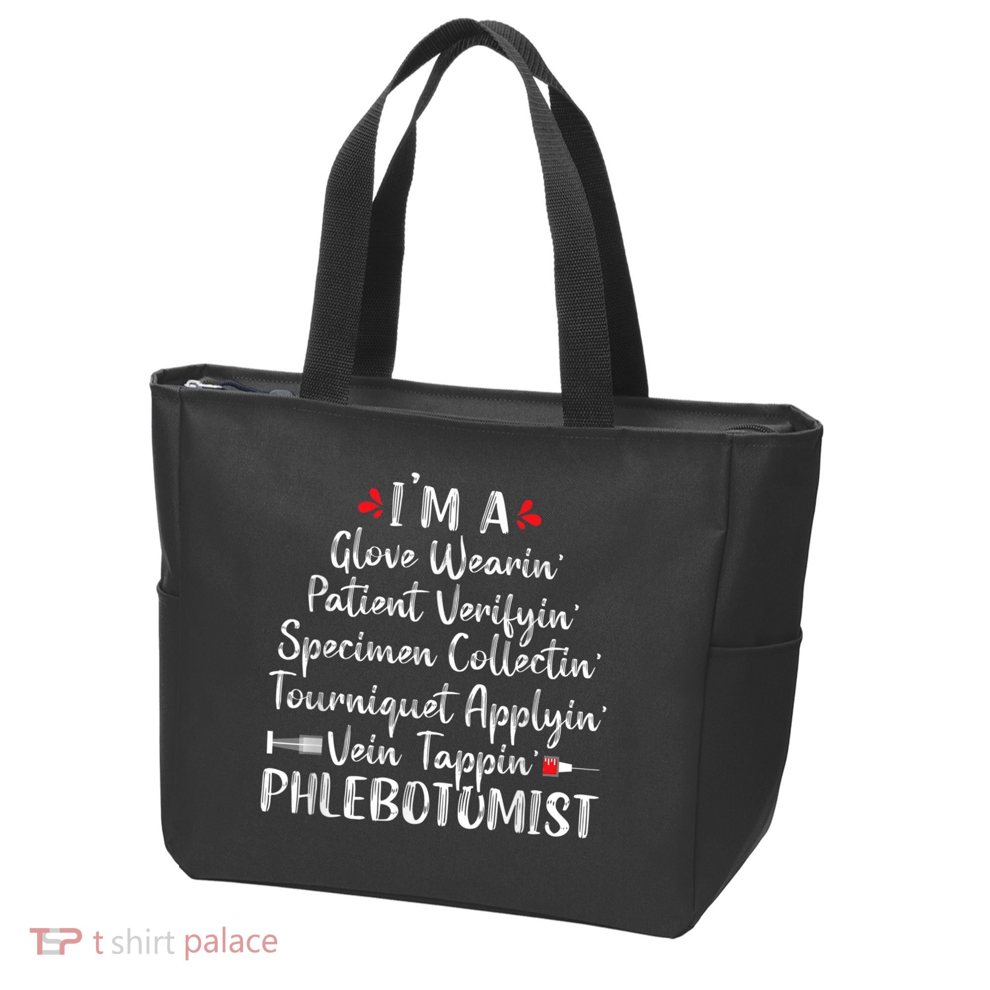Phlebotomist Phlebotomy Technician Funny Nurse Clinical Tote Bag