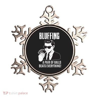 Poker Player Texas Hold'Em Night Bluffing Funny Poker Ornament