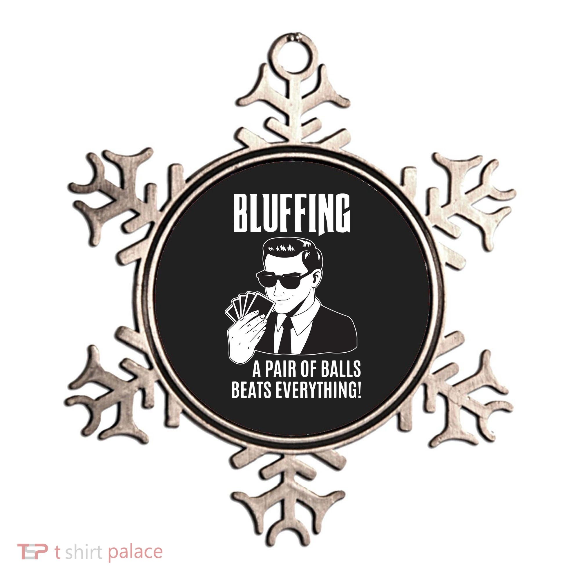 Poker Player Texas Hold'Em Night Bluffing Funny Poker Ornament