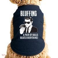 Poker Player Texas Hold'Em Night Bluffing Funny Poker Doggie Tank thumb 0