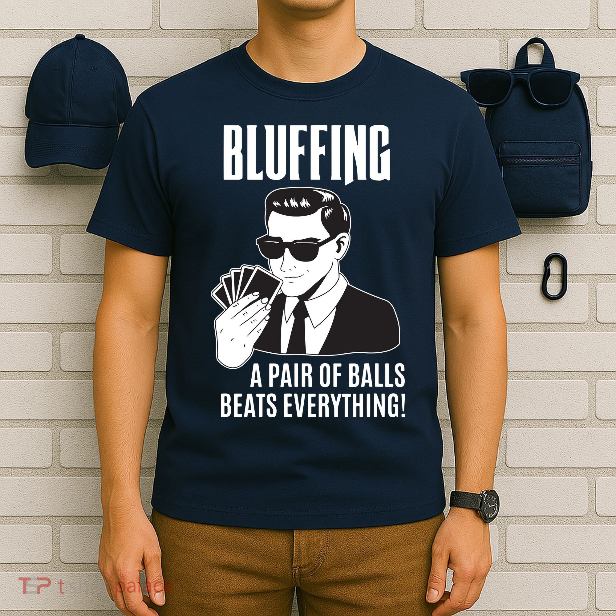 Poker Player Texas Hold'Em Night Bluffing Funny Poker T-Shirt