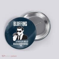 Poker Player Texas Hold'Em Night Bluffing Funny Poker Button thumb 0