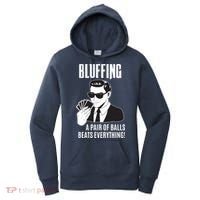 Poker Player Texas Hold'Em Night Bluffing Funny Poker Women's Hoodie thumb 0