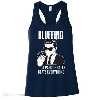 Poker Player Texas Hold'Em Night Bluffing Funny Poker Women's Tank Top
