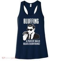 Poker Player Texas Hold'Em Night Bluffing Funny Poker Women's Tank Top thumb 0