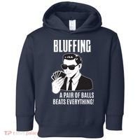 Poker Player Texas Hold'Em Night Bluffing Funny Poker Toddler Hoodie thumb 0