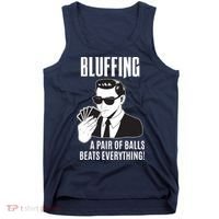 Poker Player Texas Hold'Em Night Bluffing Funny Poker Tank Top thumb 0