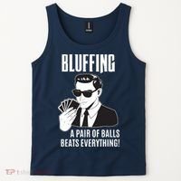 Poker Player Texas Hold'Em Night Bluffing Funny Poker Tank Top thumb 2