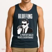 Poker Player Texas Hold'Em Night Bluffing Funny Poker Tank Top thumb 3