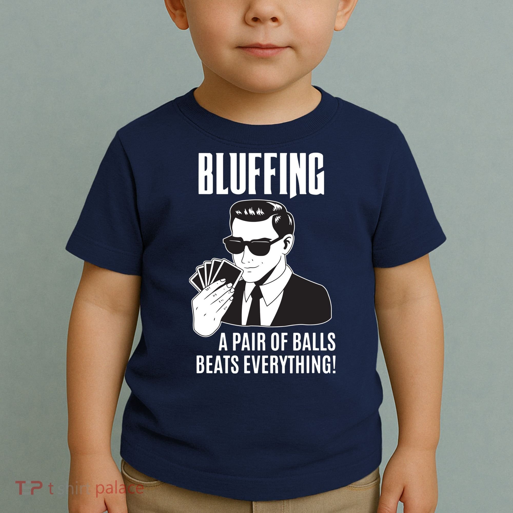 Poker Player Texas Hold'Em Night Bluffing Funny Poker Toddler T-Shirt