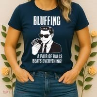 Poker Player Texas Hold'Em Night Bluffing Funny Poker Women's T-Shirt thumb 2