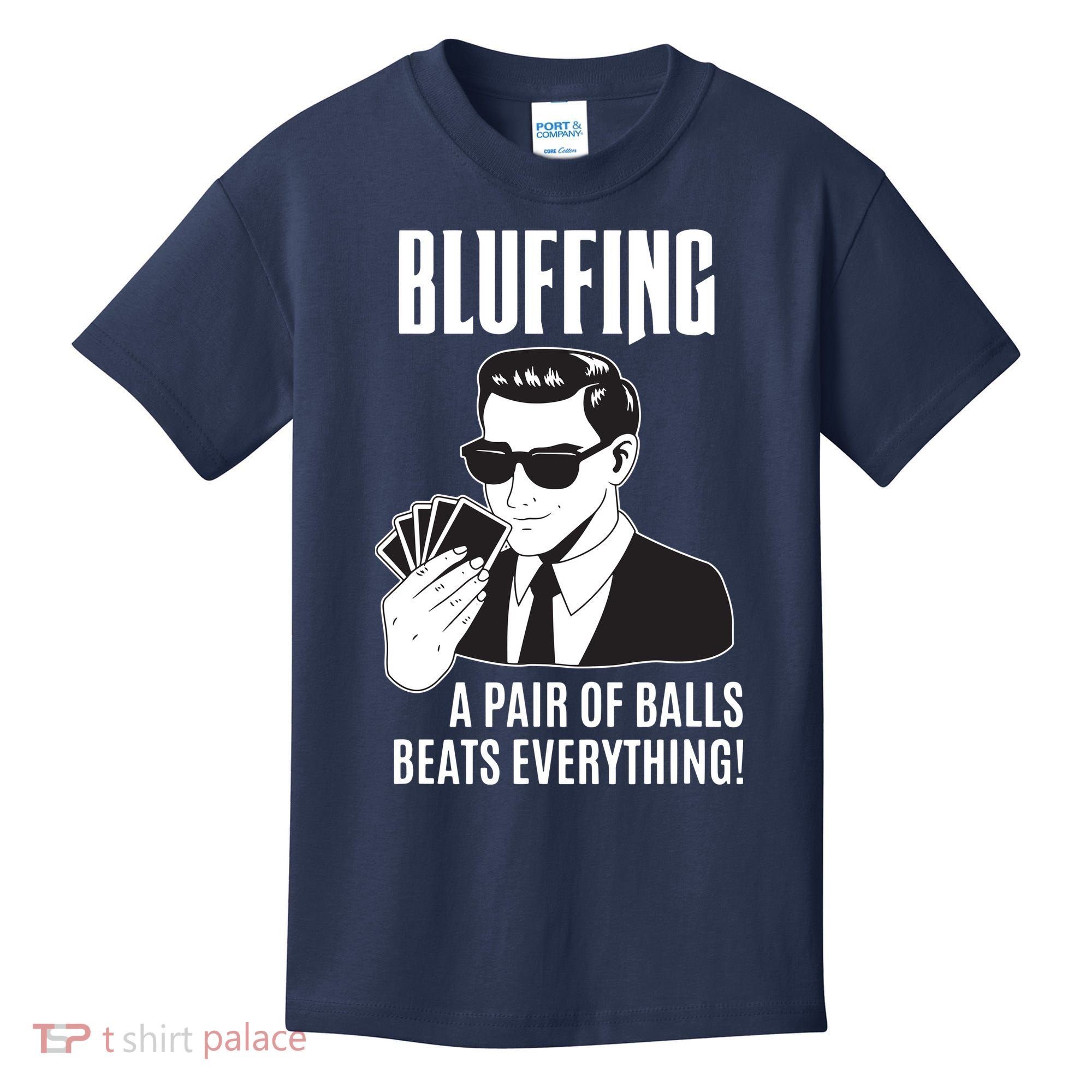 Poker Player Texas Hold'Em Night Bluffing Funny Poker Kids T-Shirt