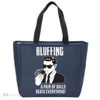 Poker Player Texas Hold'Em Night Bluffing Funny Poker Tote Bag thumb 0