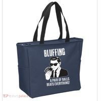 Poker Player Texas Hold'Em Night Bluffing Funny Poker Tote Bag thumb 2