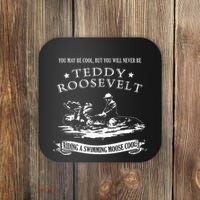 Progressive Party Teddy Riding Moose Cool Teddy Roosevelt Coaster thumb 0