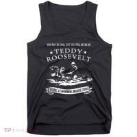 Progressive Party Teddy Riding Moose Cool Teddy Roosevelt Tank Top thumb 0