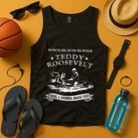 Progressive Party Teddy Riding Moose Cool Teddy Roosevelt Tank Top thumb 4