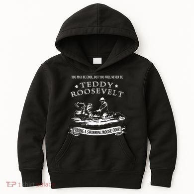 Progressive Party Teddy Riding Moose Cool Teddy Roosevelt Kids Hoodie