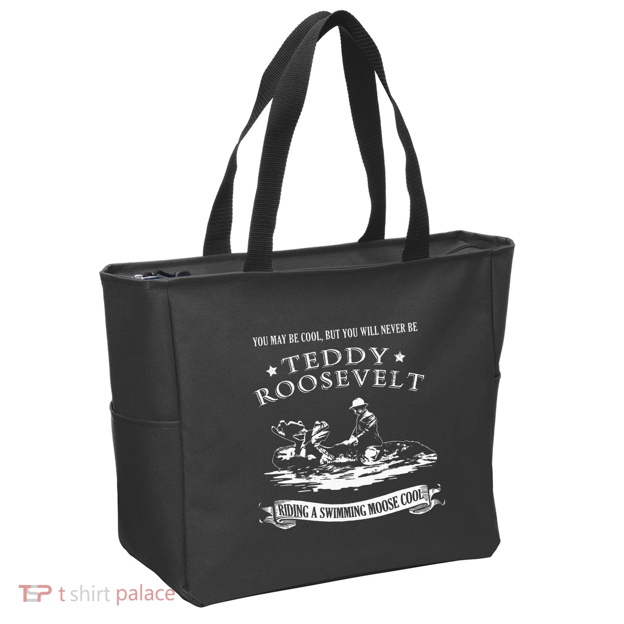 Progressive Party Teddy Riding Moose Cool Teddy Roosevelt Tote Bag