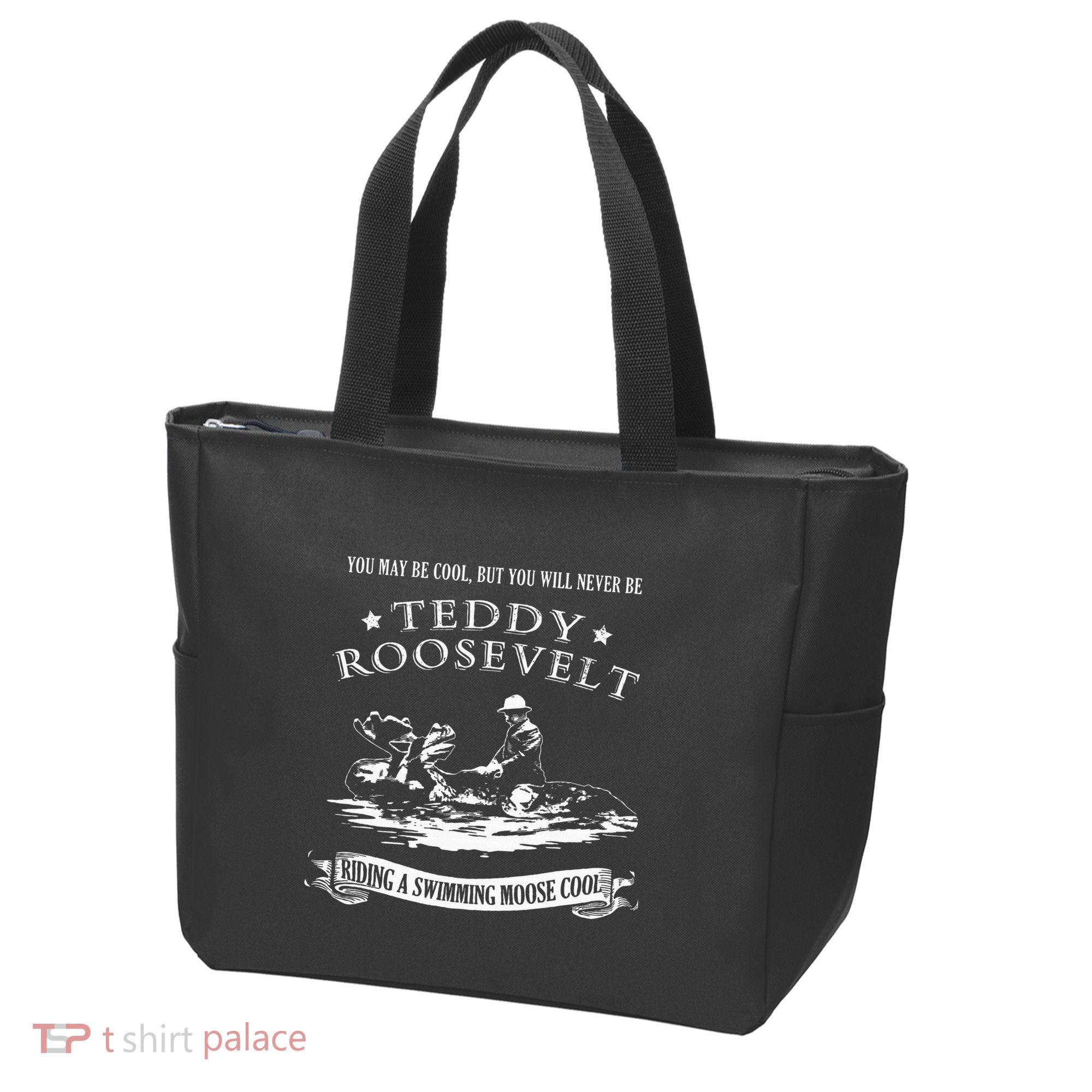 Progressive Party Teddy Riding Moose Cool Teddy Roosevelt Tote Bag