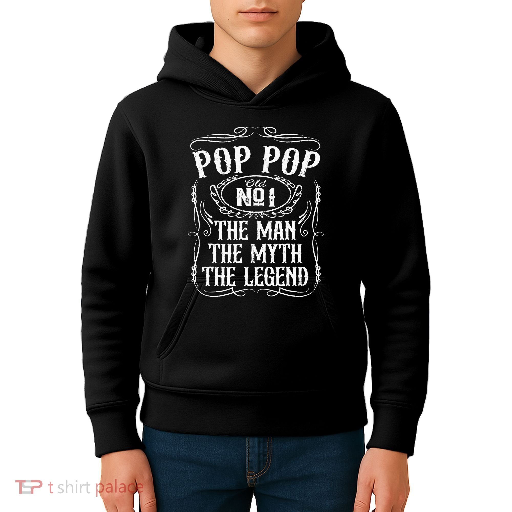 Pop Pop The Man The Myth The Legend Funny Fathers Day Gift Kids Hoodie