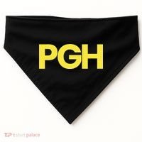 Pittsburgh Pgh Text Retro Throwback Pennsylvania USA-Made Doggie Bandana thumb 0