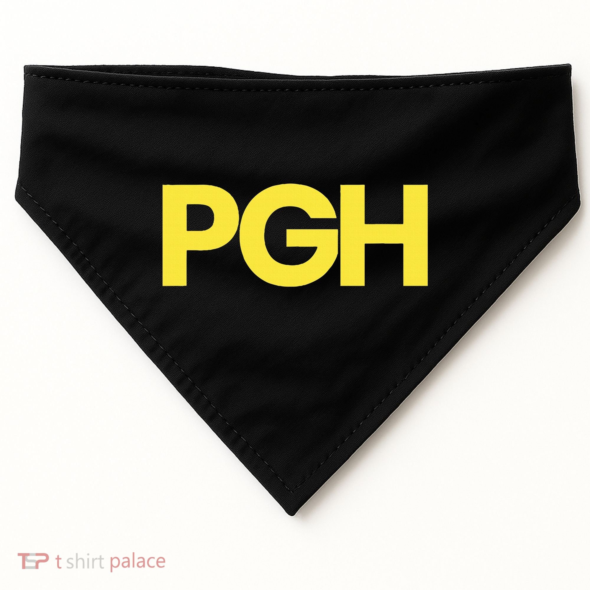 Pittsburgh Pgh Text Retro Throwback Pennsylvania USA-Made Doggie Bandana