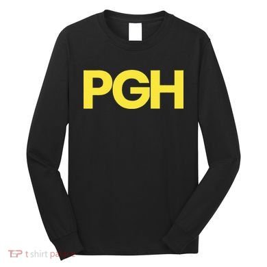 Pittsburgh Pgh Text Retro Throwback Pennsylvania Long Sleeve Shirt