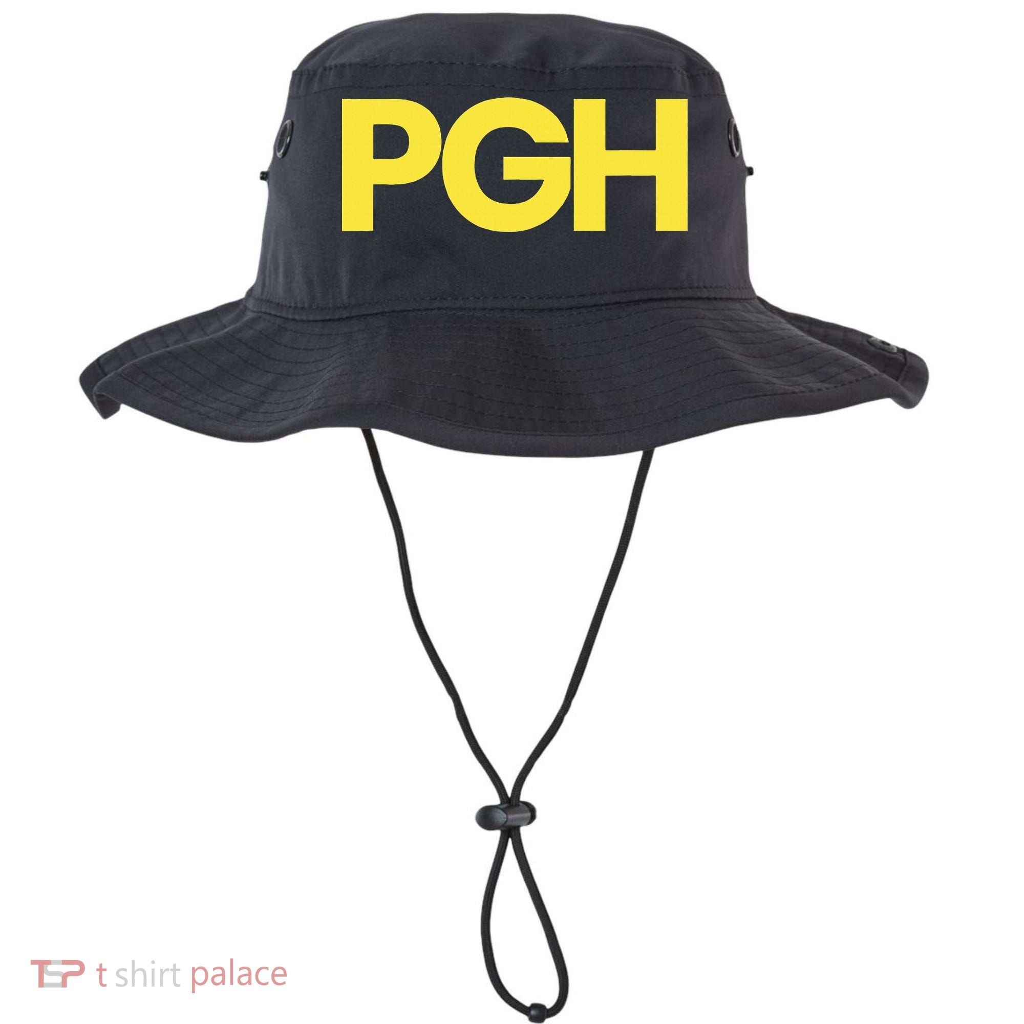 Pittsburgh Pgh Text Retro Throwback Pennsylvania Bucket Hat