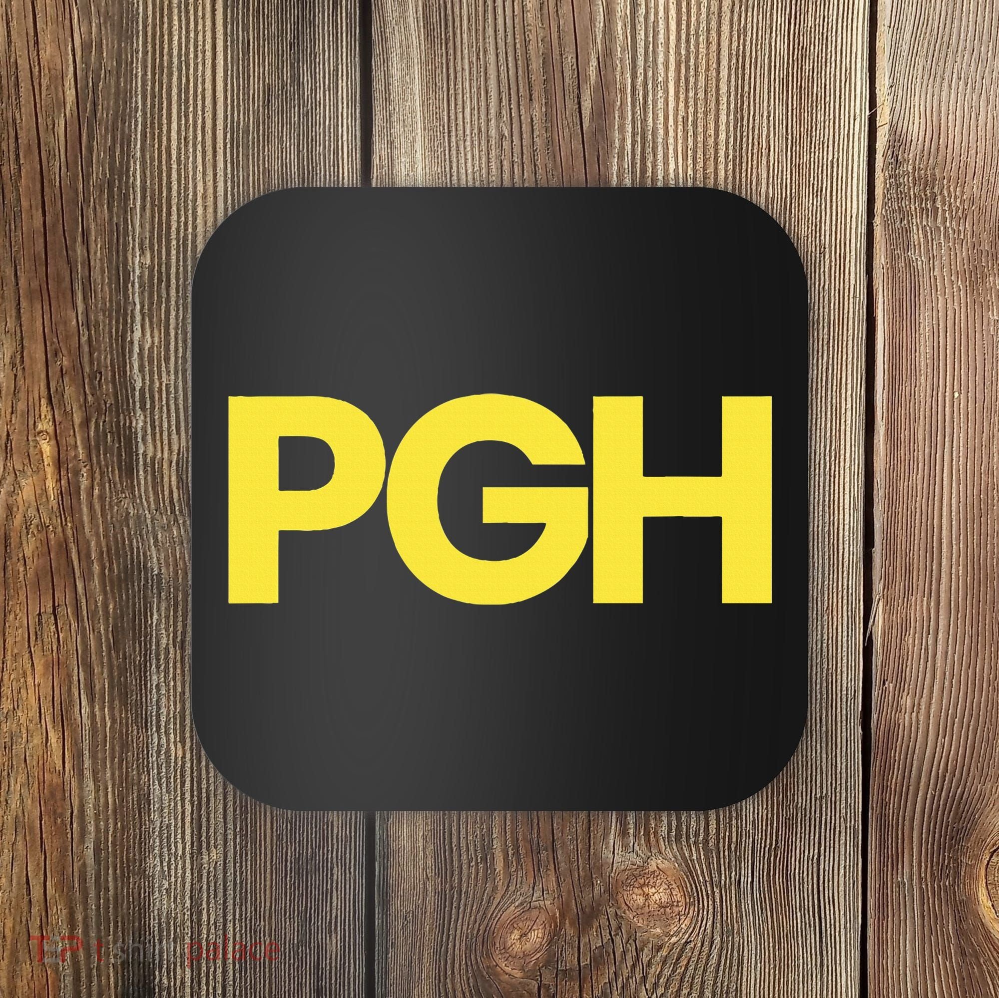 Pittsburgh Pgh Text Retro Throwback Pennsylvania Coaster