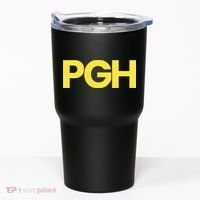 Pittsburgh Pgh Text Retro Throwback Pennsylvania Tumbler thumb 0