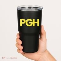 Pittsburgh Pgh Text Retro Throwback Pennsylvania Tumbler thumb 2