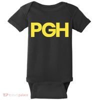 Pittsburgh Pgh Text Retro Throwback Pennsylvania Baby Bodysuit thumb 0