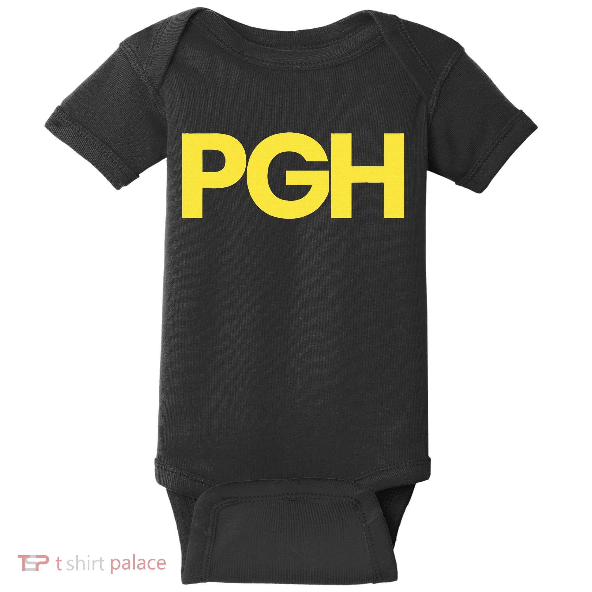Pittsburgh Pgh Text Retro Throwback Pennsylvania Baby Bodysuit