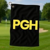 Pittsburgh Pgh Text Retro Throwback Pennsylvania Golf Towel thumb 1