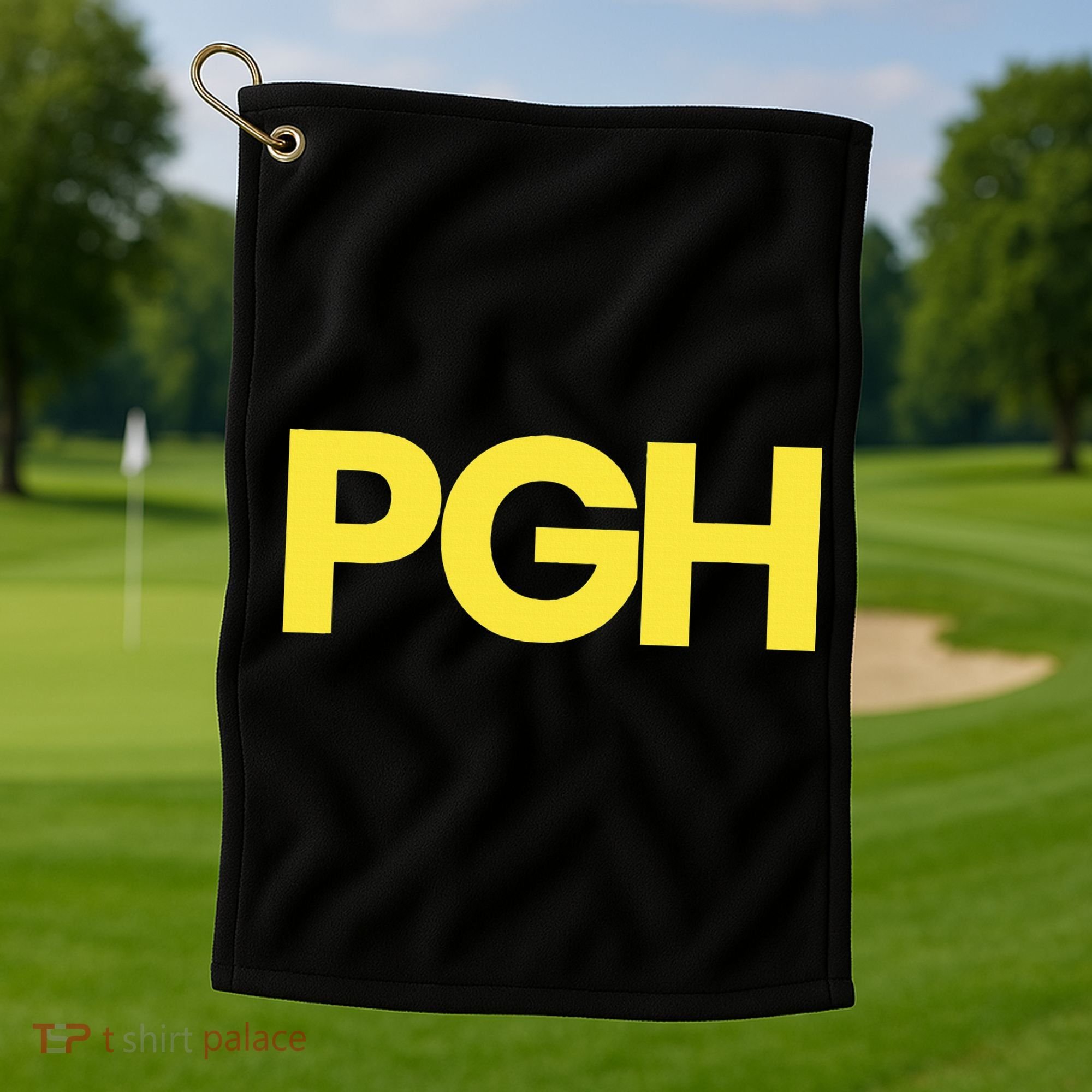 Pittsburgh Pgh Text Retro Throwback Pennsylvania Golf Towel