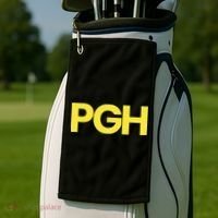 Pittsburgh Pgh Text Retro Throwback Pennsylvania Golf Towel thumb 2