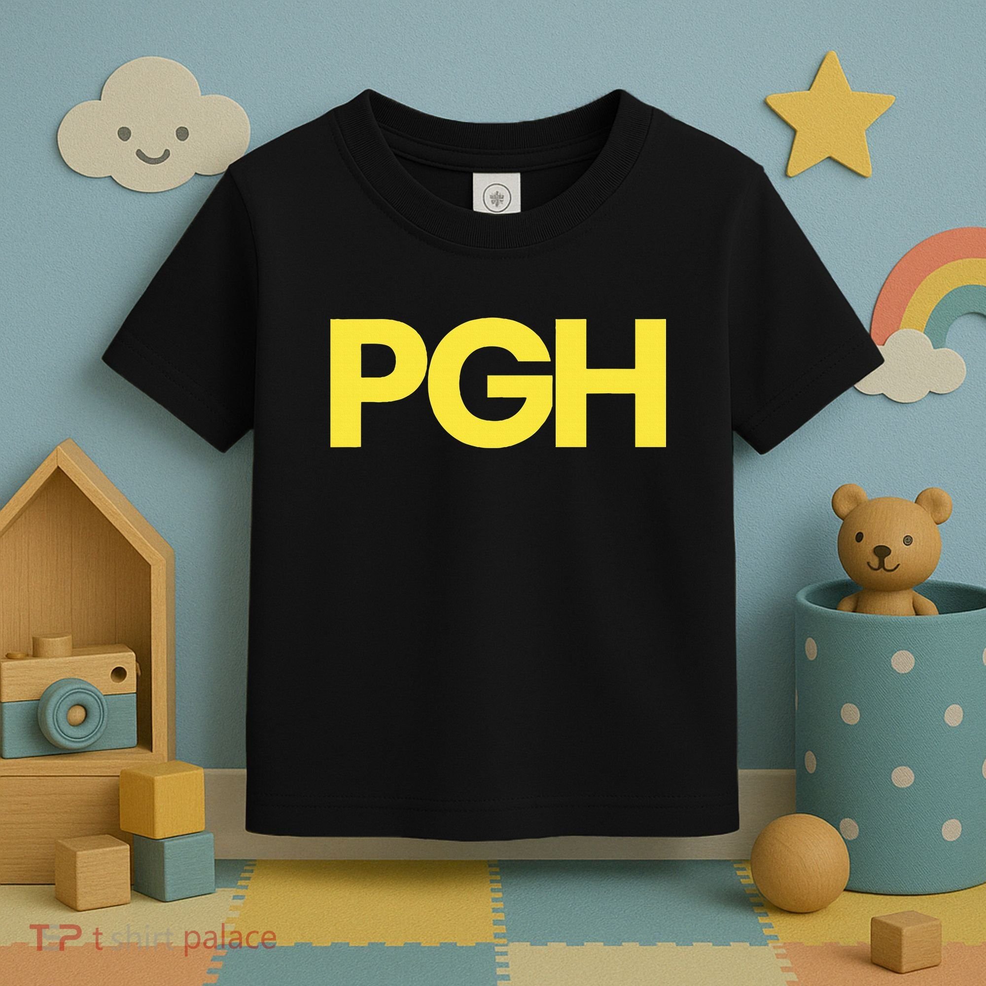 Pittsburgh Pgh Text Retro Throwback Pennsylvania Toddler T-Shirt