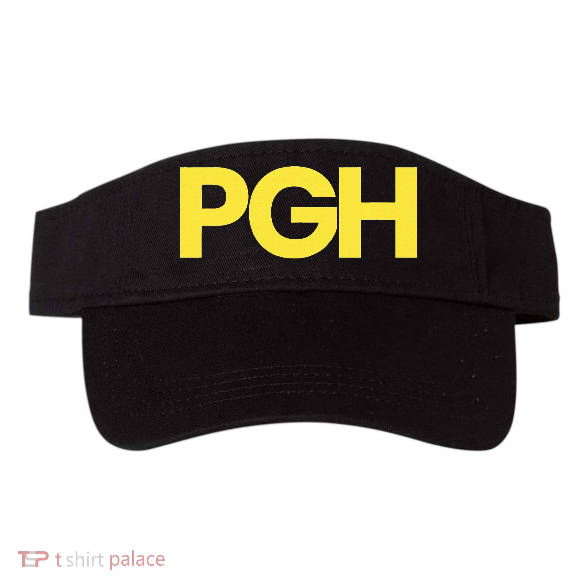 Pittsburgh Pgh Text Retro Throwback Pennsylvania Visor