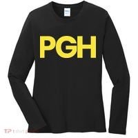 Pittsburgh Pgh Text Retro Throwback Pennsylvania Women's Long Sleeve Shirt thumb 0
