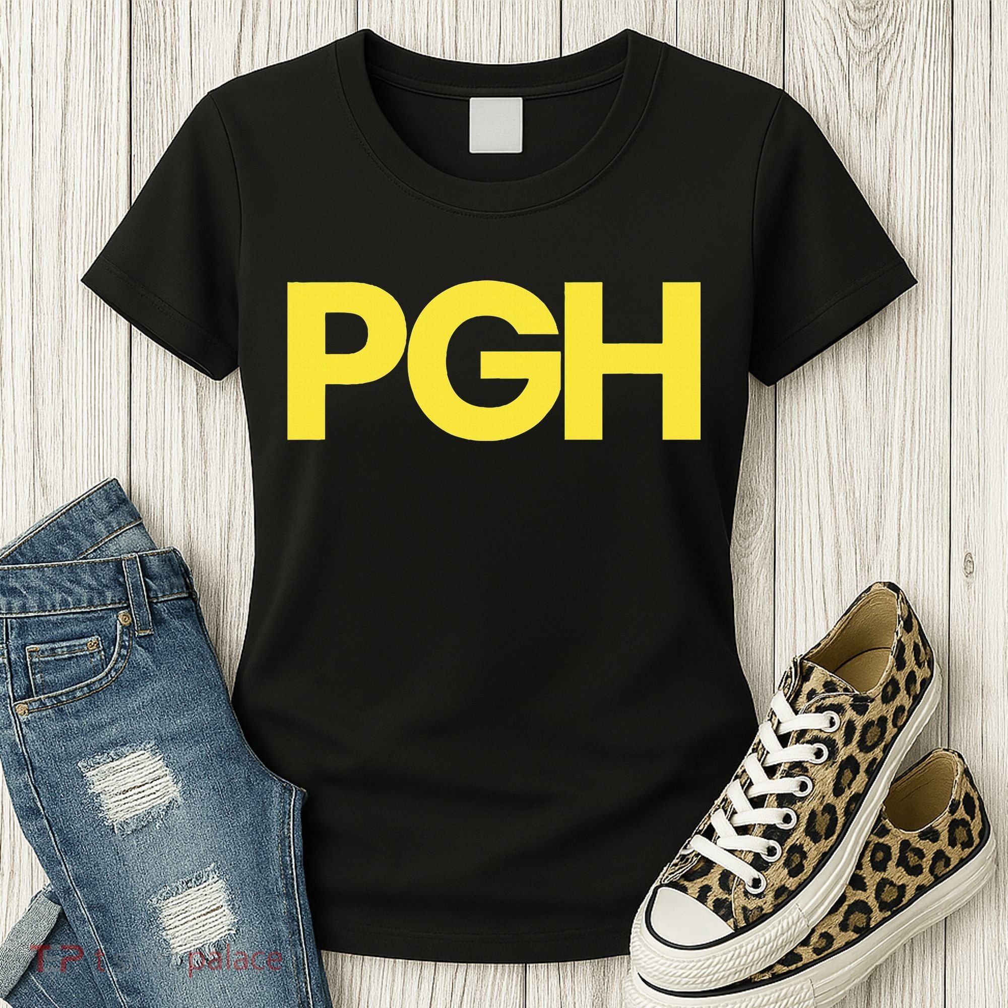 Pittsburgh Pgh Text Retro Throwback Pennsylvania Women's T-Shirt