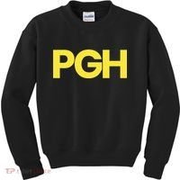 Pittsburgh Pgh Text Retro Throwback Pennsylvania Kids Sweatshirt thumb 0