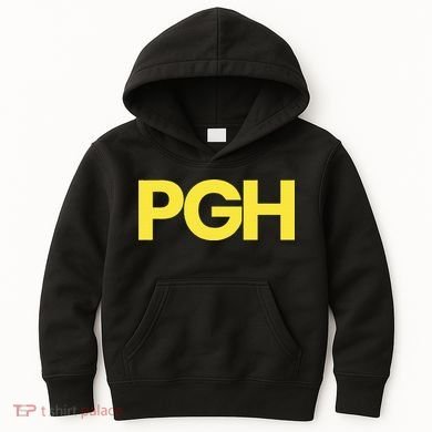 Pittsburgh Pgh Text Retro Throwback Pennsylvania Kids Hoodie